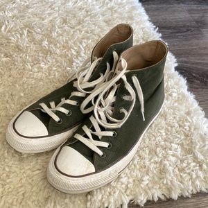 Converse Olive Hi-Top Size 9.5W